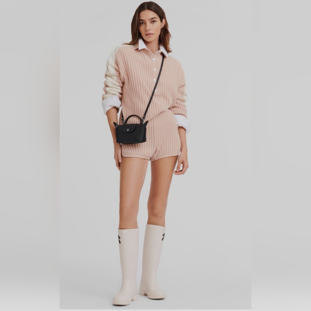 LONGCHAMP Le Pliage Leather Crossbody Tote